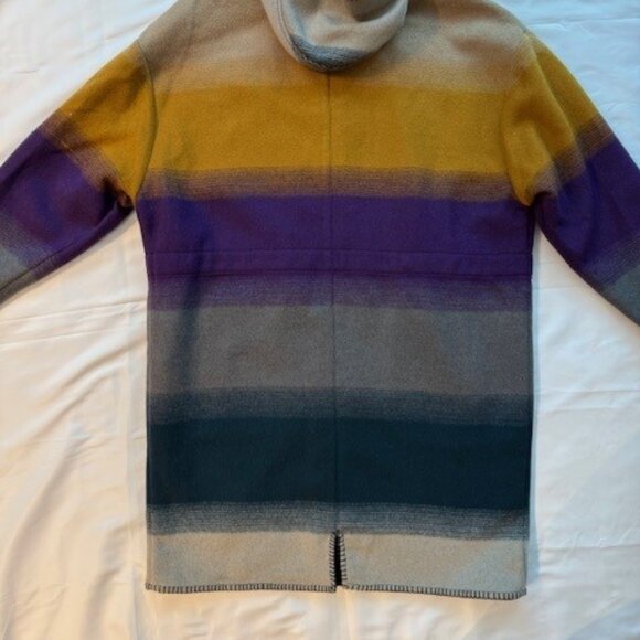 Roberto Cavalli Men's Blanket Stitched Colour-Block Wool Coat - Picture 10 of 10